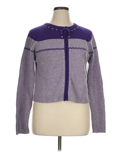 Pre-owned American Eagle Outfitters Cardigan Sweater In Purple