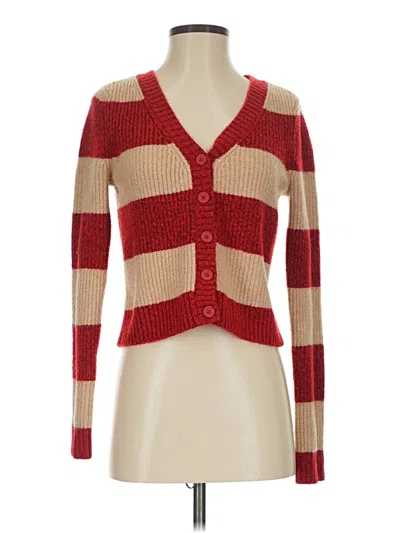 Pre-owned American Eagle Outfitters Cardigan Sweater In Red