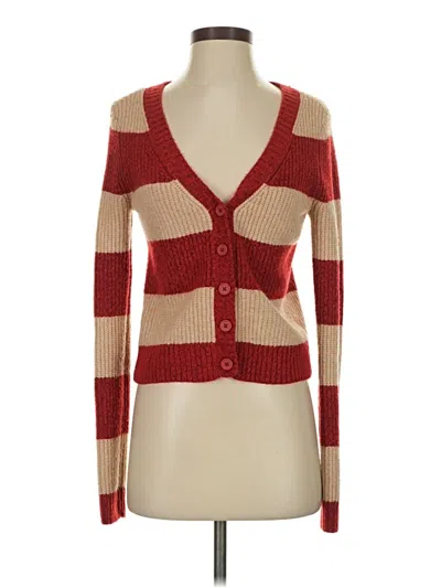 Pre-owned American Eagle Outfitters Cardigan Sweater In Red