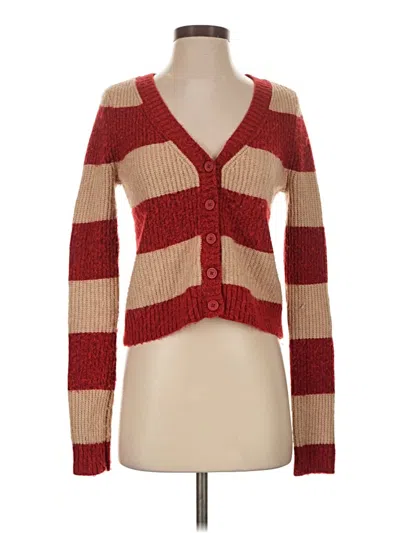 Pre-owned American Eagle Outfitters Cardigan Sweater In Red
