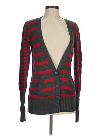 Pre-owned American Eagle Outfitters Cardigan Sweater In Red