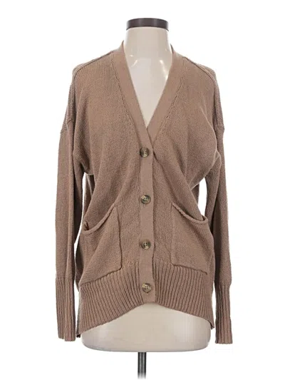 Pre-owned American Eagle Outfitters Cardigan Sweater In Tan