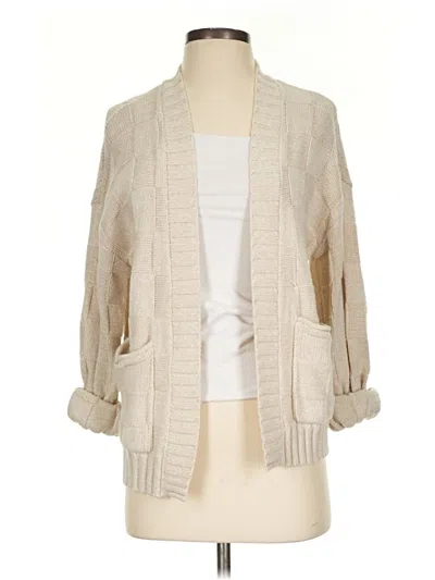 Pre-owned American Eagle Outfitters Cardigan Sweater In Tan