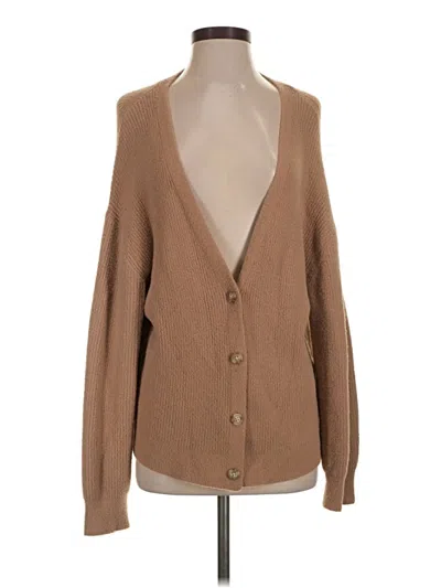 Pre-owned American Eagle Outfitters Cardigan Sweater In Tan