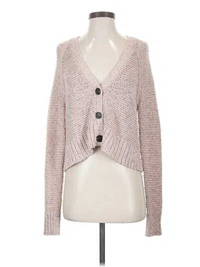 Pre-owned American Eagle Outfitters Cardigan Sweater In Tan