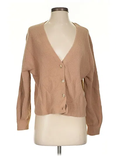 Pre-owned American Eagle Outfitters Cardigan Sweater In Tan