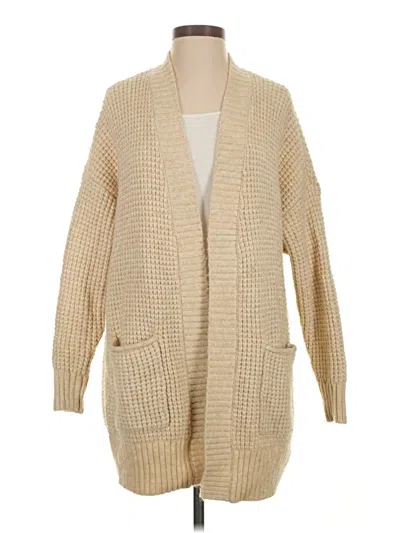 Pre-owned American Eagle Outfitters Cardigan Sweater In Tan