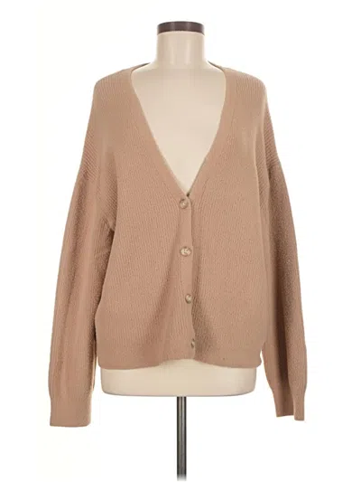 Pre-owned American Eagle Outfitters Cardigan Sweater In Tan