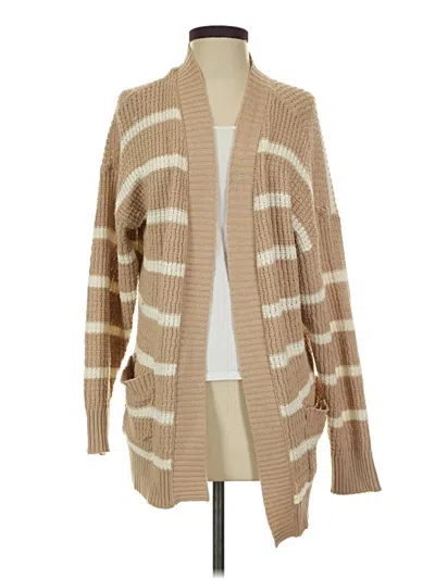 Pre-owned American Eagle Outfitters Cardigan Sweater In Tan
