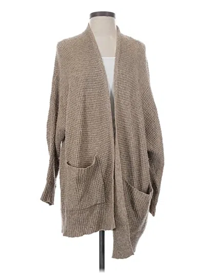 Pre-owned American Eagle Outfitters Cardigan Sweater In Tan