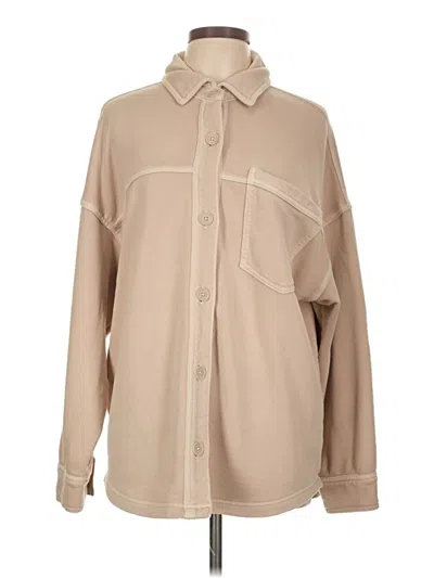 Pre-owned American Eagle Outfitters Cardigan Sweater In Tan