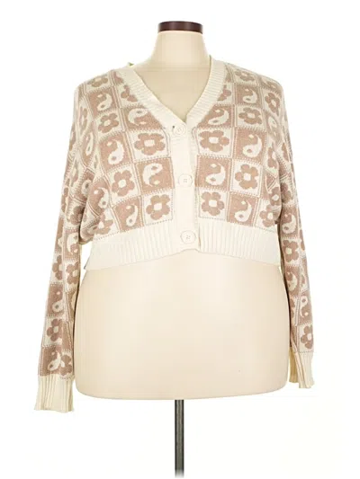 Pre-owned American Eagle Outfitters Cardigan Sweater In White