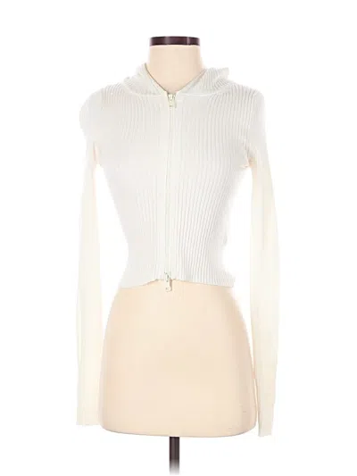 Pre-owned American Eagle Outfitters Cardigan Sweater In White