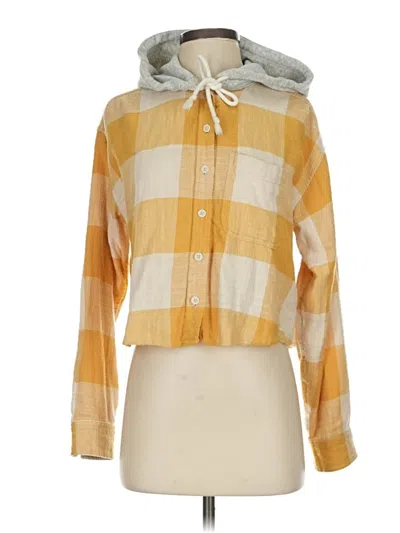 Pre-owned American Eagle Outfitters Cardigan Sweater In Yellow