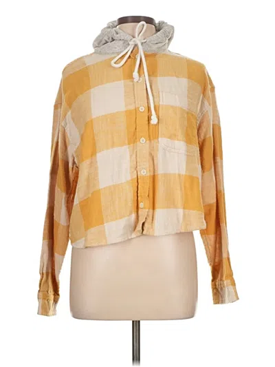 Pre-owned American Eagle Outfitters Cardigan Sweater In Yellow