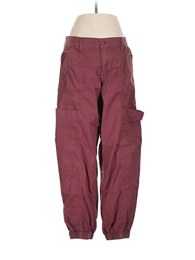 Pre-owned American Eagle Outfitters Cargo Pants In Burgundy