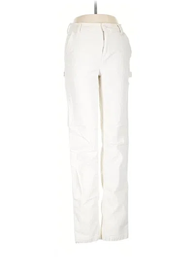 Pre-owned American Eagle Outfitters Cargo Pants In Ivory