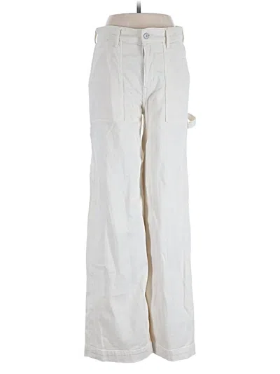 Pre-owned American Eagle Outfitters Cargo Pants In Ivory