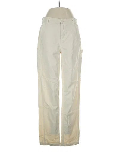 Pre-owned American Eagle Outfitters Cargo Pants In Ivory
