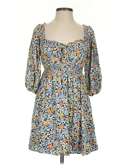 Pre-owned American Eagle Outfitters Casual Dress In Blue