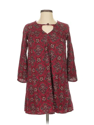 Pre-owned American Eagle Outfitters Casual Dress In Burgundy