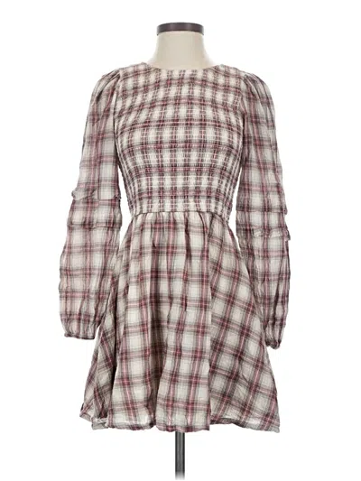 Pre-owned American Eagle Outfitters Casual Dress In Burgundy