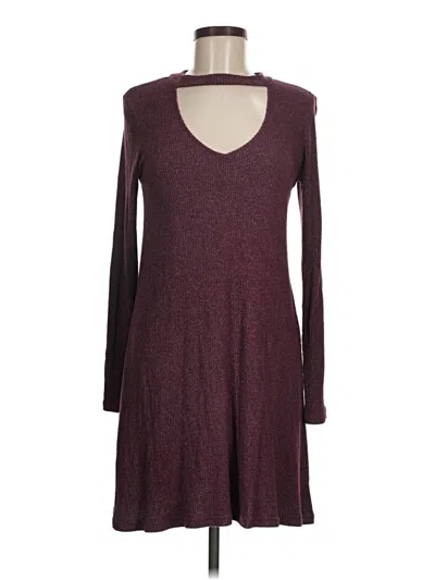 Pre-owned American Eagle Outfitters Casual Dress In Burgundy