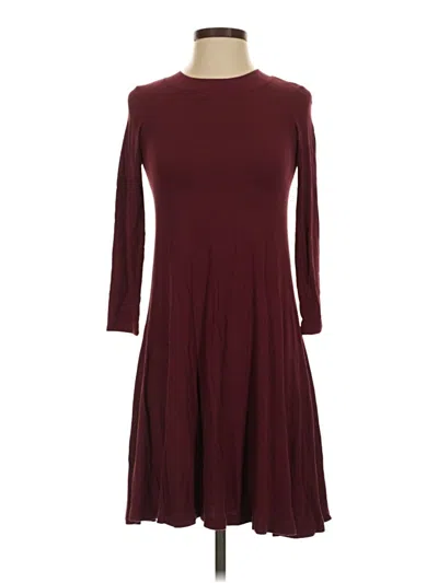 Pre-owned American Eagle Outfitters Casual Dress In Burgundy