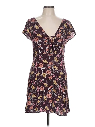 Pre-owned American Eagle Outfitters Casual Dress In Burgundy