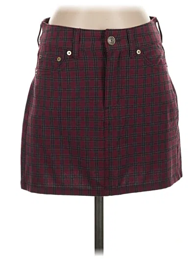 Pre-owned American Eagle Outfitters Casual Skirt In Burgundy