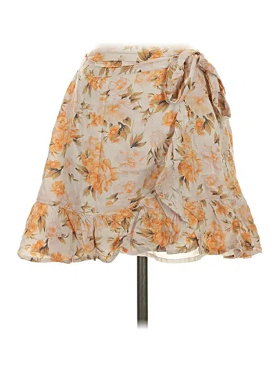 Pre-owned American Eagle Outfitters Casual Skirt In Tan