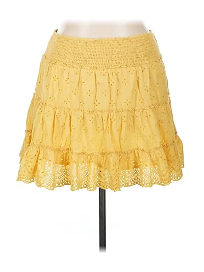 Pre-owned American Eagle Outfitters Casual Skirt In Yellow