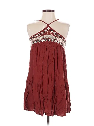 Pre-owned American Eagle Outfitters Cocktail Dress In Burgundy