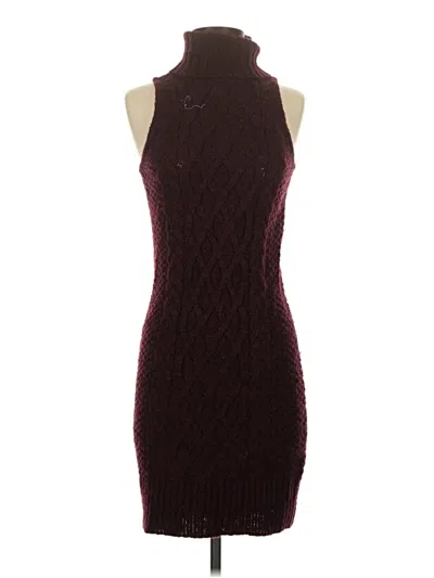 Pre-owned American Eagle Outfitters Cocktail Dress In Burgundy