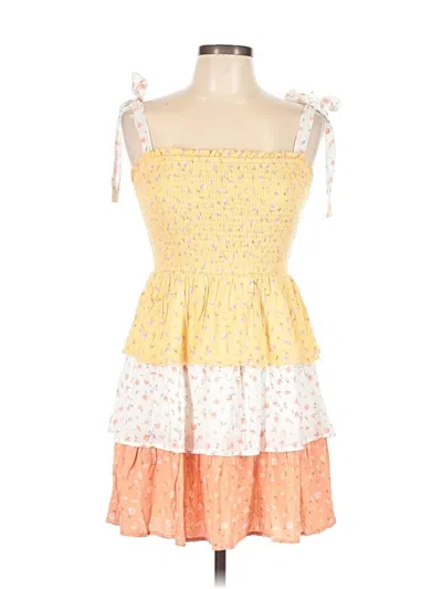 Pre-owned American Eagle Outfitters Cocktail Dress In Yellow