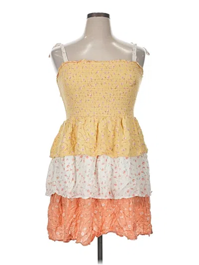 Pre-owned American Eagle Outfitters Cocktail Dress In Yellow