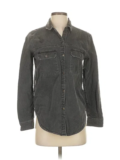 Pre-owned American Eagle Outfitters Denim Jacket In Gray