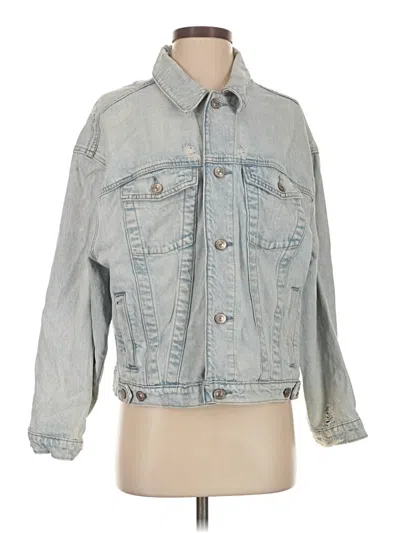 Pre-owned American Eagle Outfitters Denim Jacket In Gray
