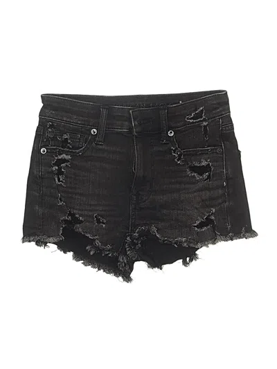 Pre-owned American Eagle Outfitters Denim Shorts In Black