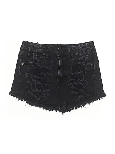 Pre-owned American Eagle Outfitters Denim Shorts In Black