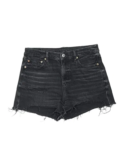 Pre-owned American Eagle Outfitters Denim Shorts In Black