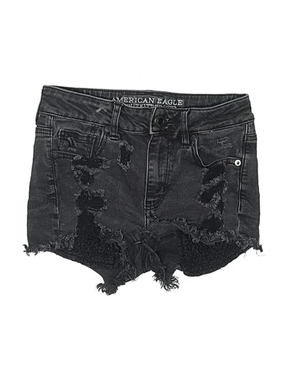 Pre-owned American Eagle Outfitters Denim Shorts In Black