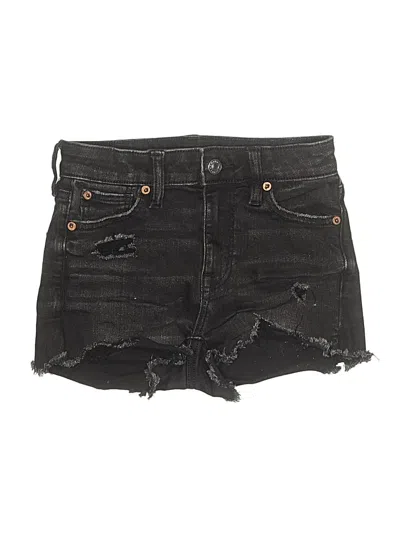 Pre-owned American Eagle Outfitters Denim Shorts In Black