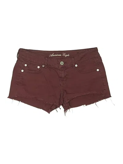 Pre-owned American Eagle Outfitters Denim Shorts In Burgundy