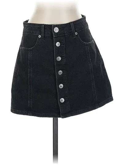Pre-owned American Eagle Outfitters Denim Skirt In Black