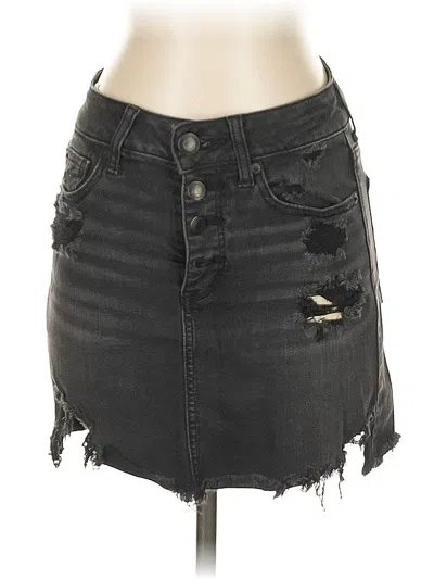 Pre-owned American Eagle Outfitters Denim Skirt In Black