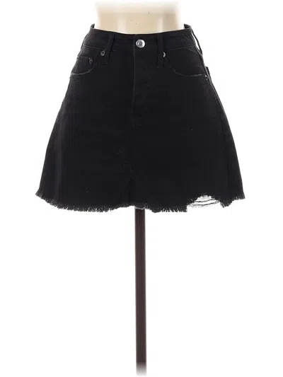Pre-owned American Eagle Outfitters Denim Skirt In Black