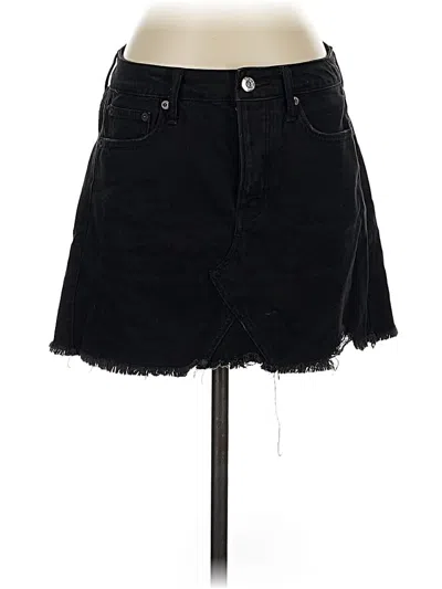 Pre-owned American Eagle Outfitters Denim Skirt In Black
