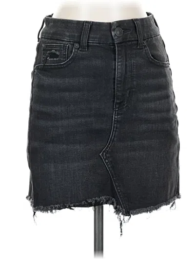 Pre-owned American Eagle Outfitters Denim Skirt In Black