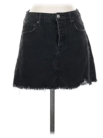Pre-owned American Eagle Outfitters Denim Skirt In Black